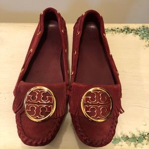AUTHENTIC Tory Burch Maroon Mocassins